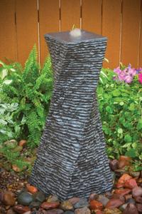 Cascading Twisted Stone Water Column Fountain Cascading Twisted Stone Water Column Fountain